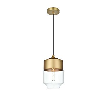 Ashwell  Pendant in Satin Gold by Elegant Lighting