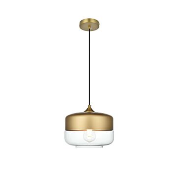 Ashwell  Pendant in Satin Gold by Elegant Lighting