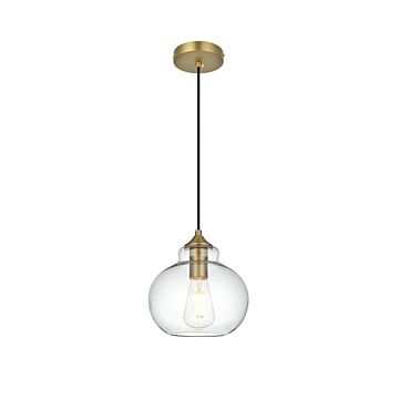 Destry  Pendant in Satin Gold by Elegant Lighting
