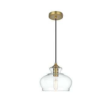 Destry  Pendant in Satin Gold by Elegant Lighting