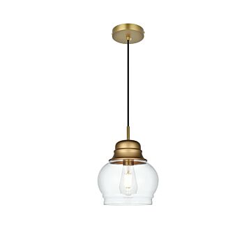 Kenna  Pendant in Satin Gold by Elegant Lighting