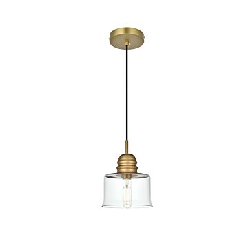 Kenna  Pendant in Satin Gold by Elegant Lighting