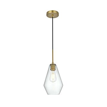 Gene  Pendant in Satin Gold by Elegant Lighting