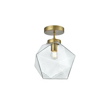 Lawrence  Flush Mount in Satin Gold by Elegant Lighting