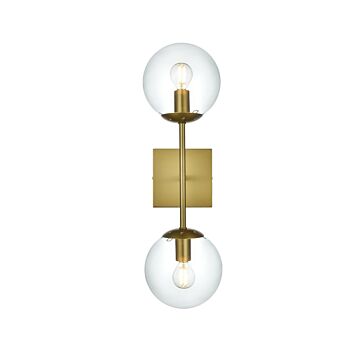 Neri  Wall Sconce in Satin Gold by Elegant Lighting
