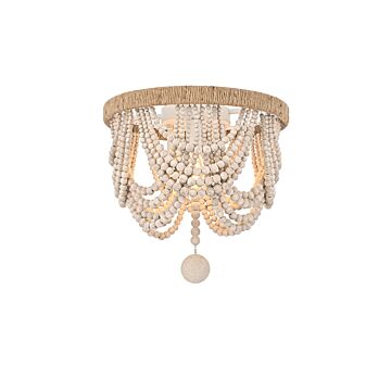 Jolie  Flush Mount in Antiquehite by Elegant Lighting