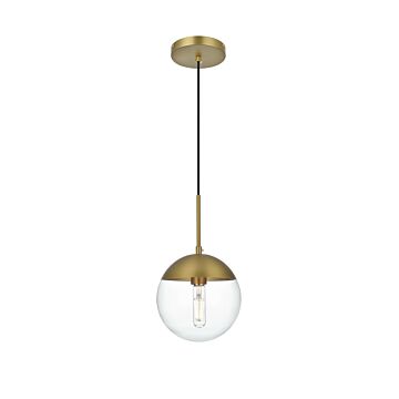 Eclipse  Pendant in Satin Gold by Elegant Lighting