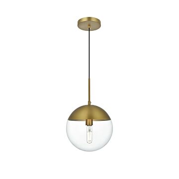 Eclipse  Pendant in Satin Gold by Elegant Lighting