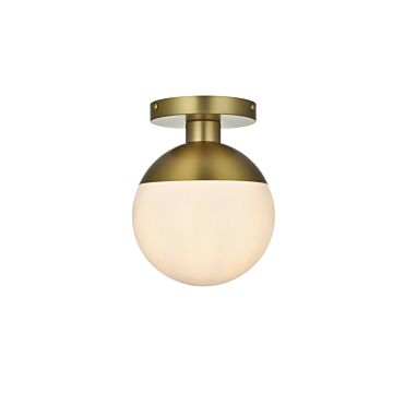 Eclipse  Flush Mount in Satin Gold by Elegant Lighting