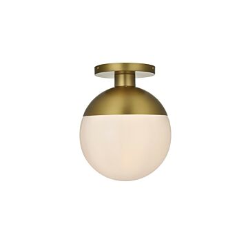 Eclipse  Flush Mount in Satin Gold by Elegant Lighting