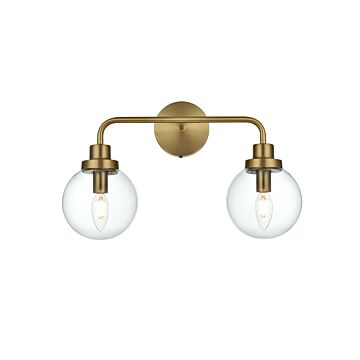 Hanson  Wall Sconce in Satin Gold by Elegant Lighting