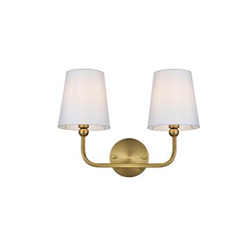 Senna  Wall Sconce in Satin Gold by Elegant Lighting