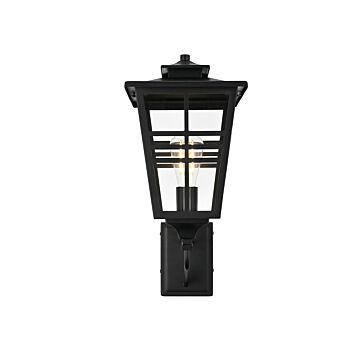 Macon  Outdoor Wall Sconce in Black by Elegant Lighting