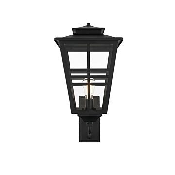 Macon  Outdoor Wall Sconce in Black by Elegant Lighting