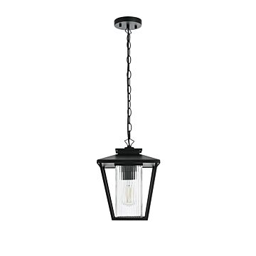 Gaul  Outdoor Pendant in Black by Elegant Lighting