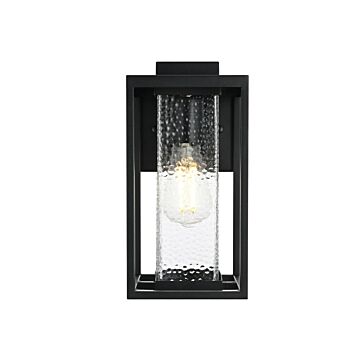 Philip  Outdoor Wall Sconce in Black by Elegant Lighting