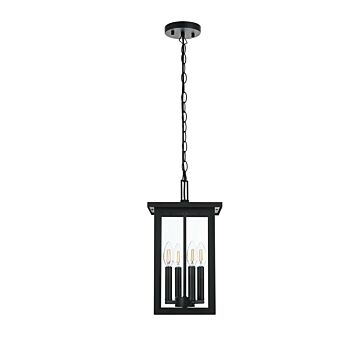 Sheridan  Outdoor Pendant in Black by Elegant Lighting
