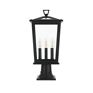 Berks  Outdoor Post Mount in Black by Elegant Lighting