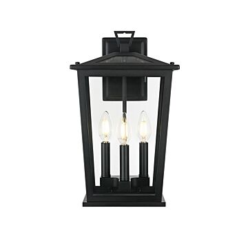 Berks  Outdoor Wall Sconce in Black by Elegant Lighting