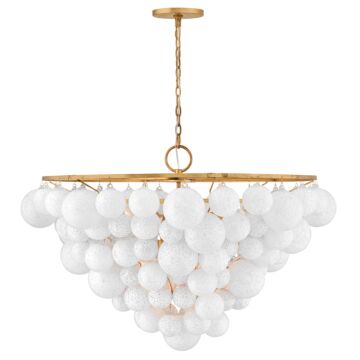 Marabel LED Chandelier in Distressed Brass by Fredrick Ramond