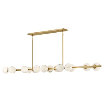 Selene LED Linear in Lacquered Brass by Fredrick Ramond