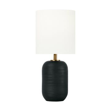 Fanny  Table Lamp in Rough Black Ceramic by Visual Comfort Studio