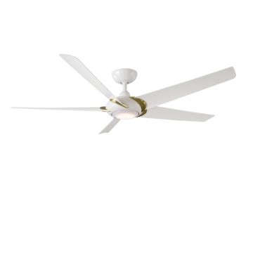 Lucid 62" Ceiling Fan in Soft Brass Arms Matte White by Modern Forms