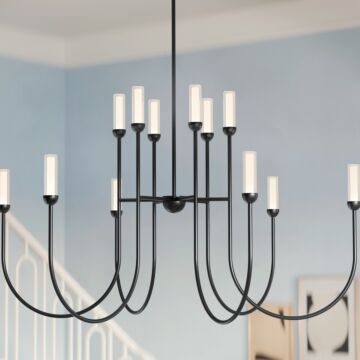Moraine LED Chandelier in Black by Kichler