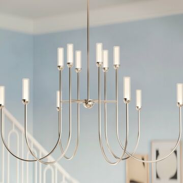 Moraine LED Chandelier in Polished Nickel by Kichler