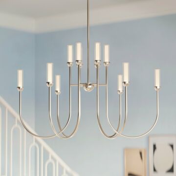 Moraine LED Chandelier in Polished Nickel by Kichler