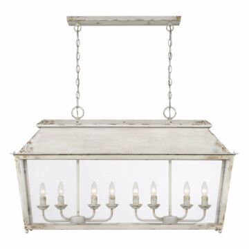 Abingdon  Linear Pendant in Antique Ivory by Golden Lighting