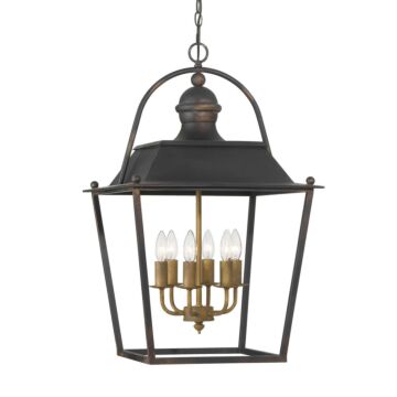 Christoff  Pendant in Antique Black Iron by Golden Lighting