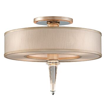 Harlow LED Semi Flush Mount in Warm Silver Leaf by Corbett Lighting