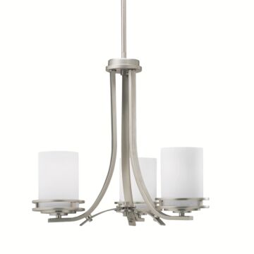 Hendrik Three Light Chandelier in Brushed Nickel by Kichler