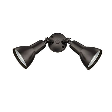 TwoLightSecurityFloodLightinPowderCoatedBronzebyMillennium