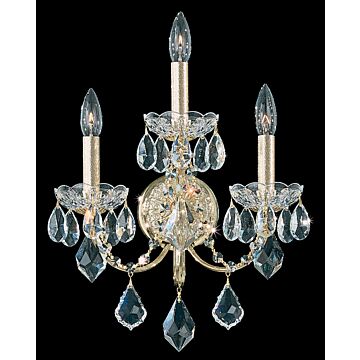 Century Three Light Wall Sconce in Black Pearl by Schonbek
