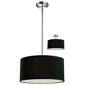 Z-Lite Albion 3-Light Pendant Light In Brushed Nickel