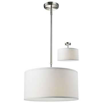 Z-Lite Albion 3-Light Pendant Light In Brushed Nickel