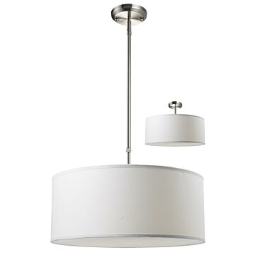 Z-Lite Albion 3-Light Pendant Light In Brushed Nickel