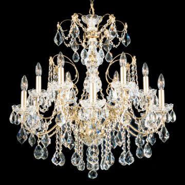 Century 12 Light Chandelier in Gold by Schonbek