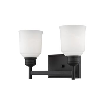 Millennium Burbank 2 Light Bathroom Vanity Light in Matte Black