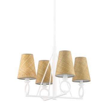 Pendelton Four Light Chandelier in White Plaster by Hudson Valley