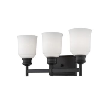 Millennium Burbank 3 Light Bathroom Vanity Light in Matte Black