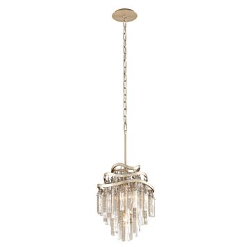 Chimera Three Light Pendant in Warm Silver Leaf by Corbett Lighting