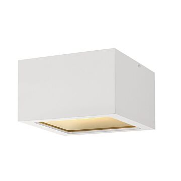 Hinkley Kube Flush Mount Outdoor Ceiling Light In Satin White