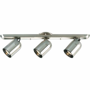 Directional 3-Light Wall with Ceiling Fixture in Brushed Nickel