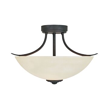 Montego 2-Light Semi-Flush Mount in Oil Rubbed Bronze