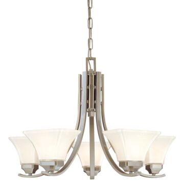 Agilis Five Light Chandelier in Brushed Nickel by MinkaLavery