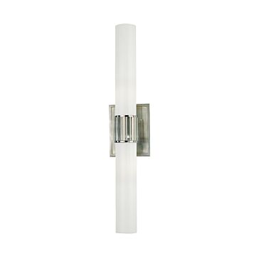 Hudson Valley Fulton 2 Light 5 Inch Bathroom Vanity Light in Satin Nickel