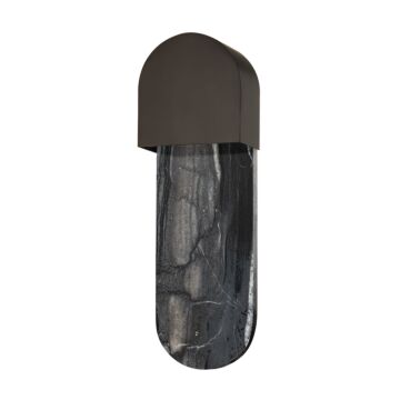 Hobart One Light Wall Sconce in Black Brass by Hudson Valley